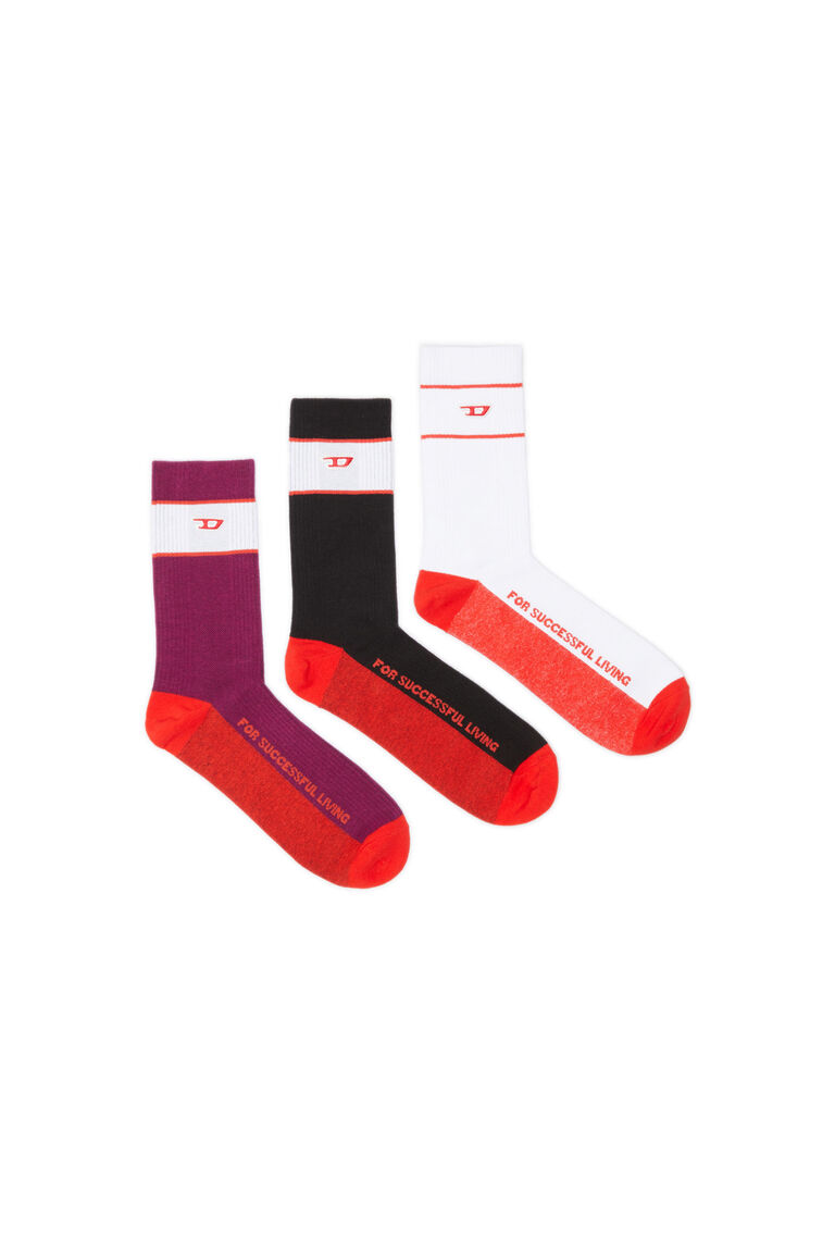 SKM-RAY-THREEPACK Man: Three-pack of socks with 'D' patch | Diesel 00SAYJ0HERL