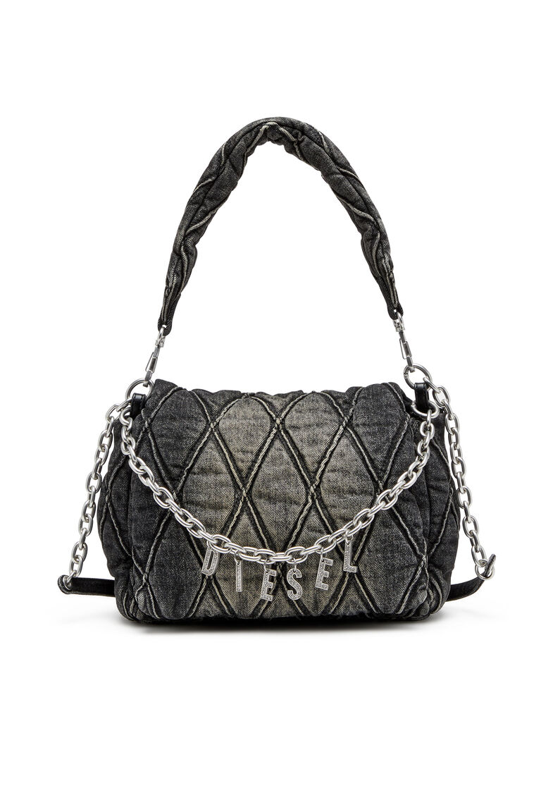 Women's Charm-D Shoulder L - Large shoulder bag in quilted denim | CHARM-D SHOULDER L Diesel 8058992244621