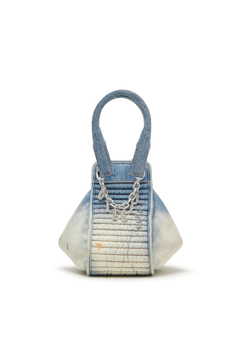 Women's D-Vina-S - Small slouchy bag in solarised denim | D-VINA-S Diesel 8059038349423