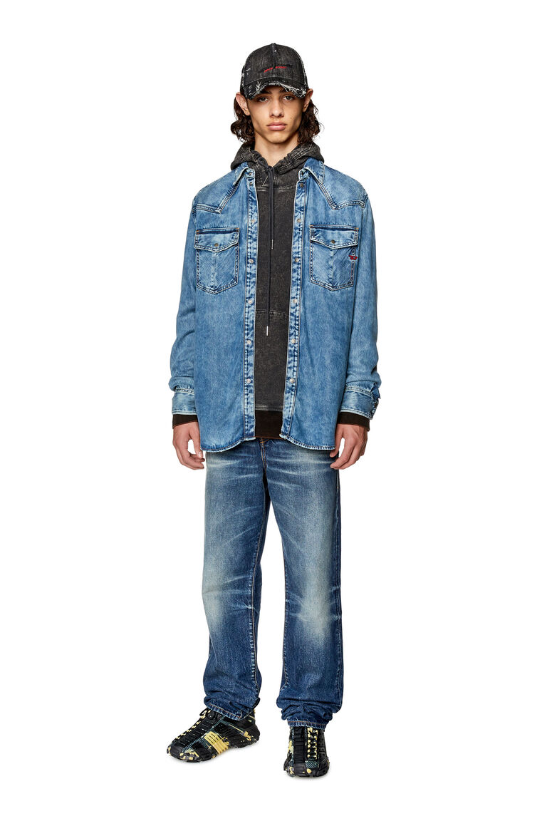 Men's Western shirt in light denim | D-OCEAN Diesel A03519068ED