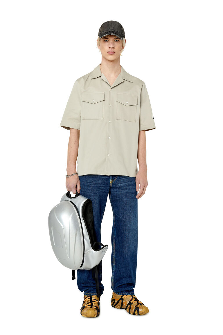 S-MAC-B Man: Bowling shirt with utility logo | Diesel A084860LFAX