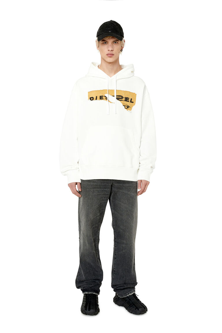 S-MACS-HOOD-POFF Man: Hoodie with peel-off patches | Diesel A085280EJAA