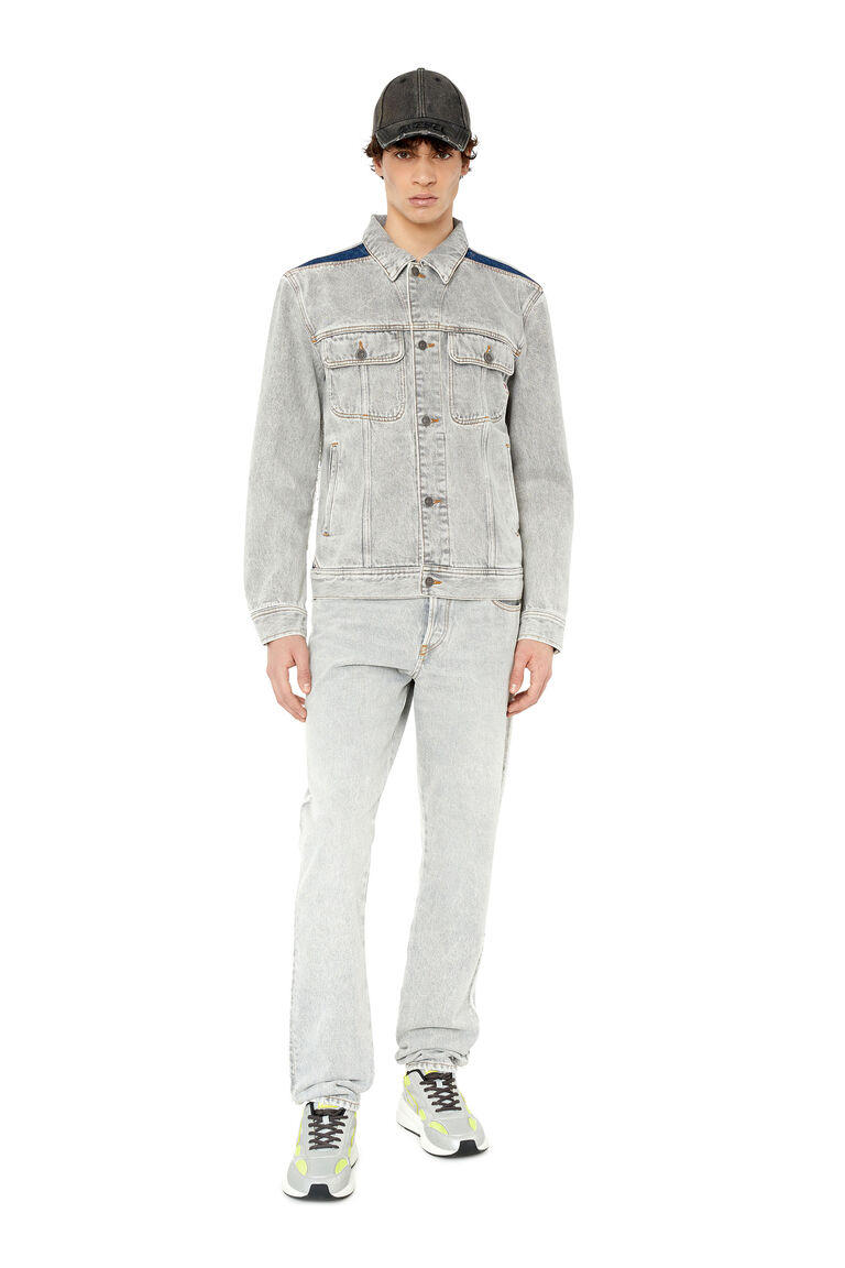 D-BARCY-RS Man: Regular-fit panelled trucker jacket | Diesel A09156007N5