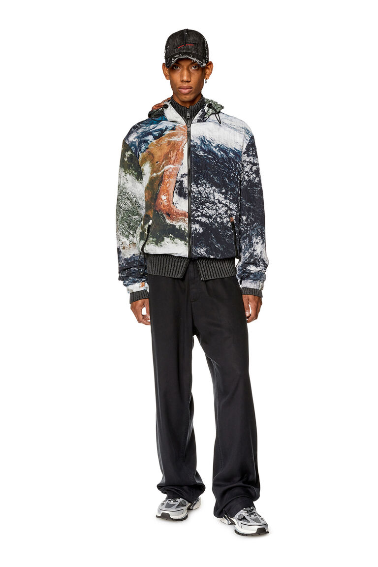 Men's Windbreaker with Planet print | J-WARRETT-PRINT Diesel A105840AJAE