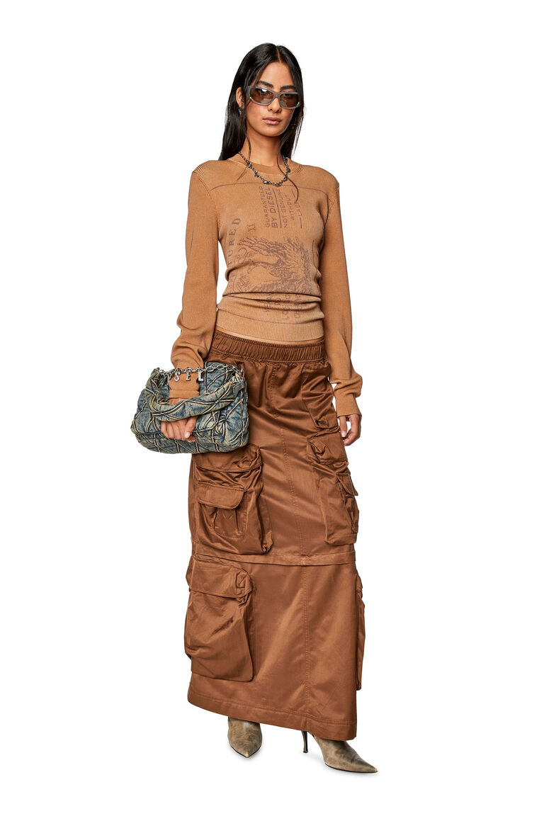 Women's Cargo skirt in slub satin | O-NITA Diesel A106640CKAJ