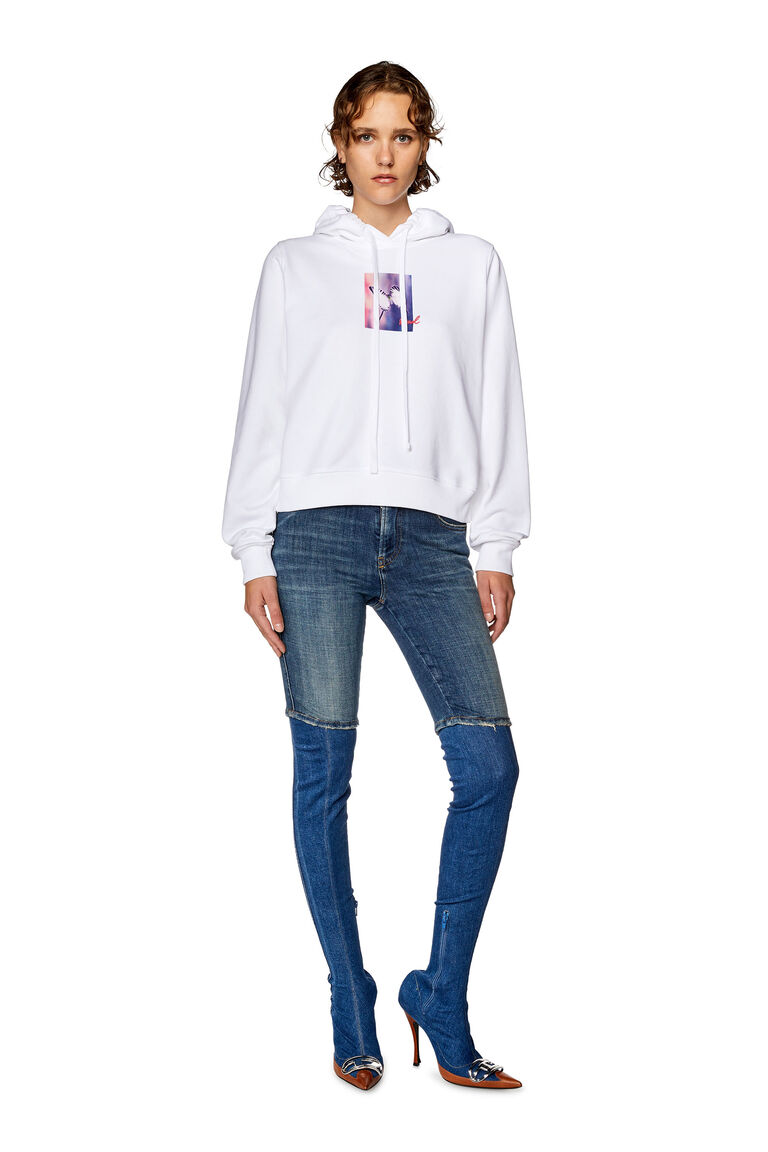 Women's Hoodie with butterfly print | F-REGGY-HOOD-L6 Diesel A112330JFAV