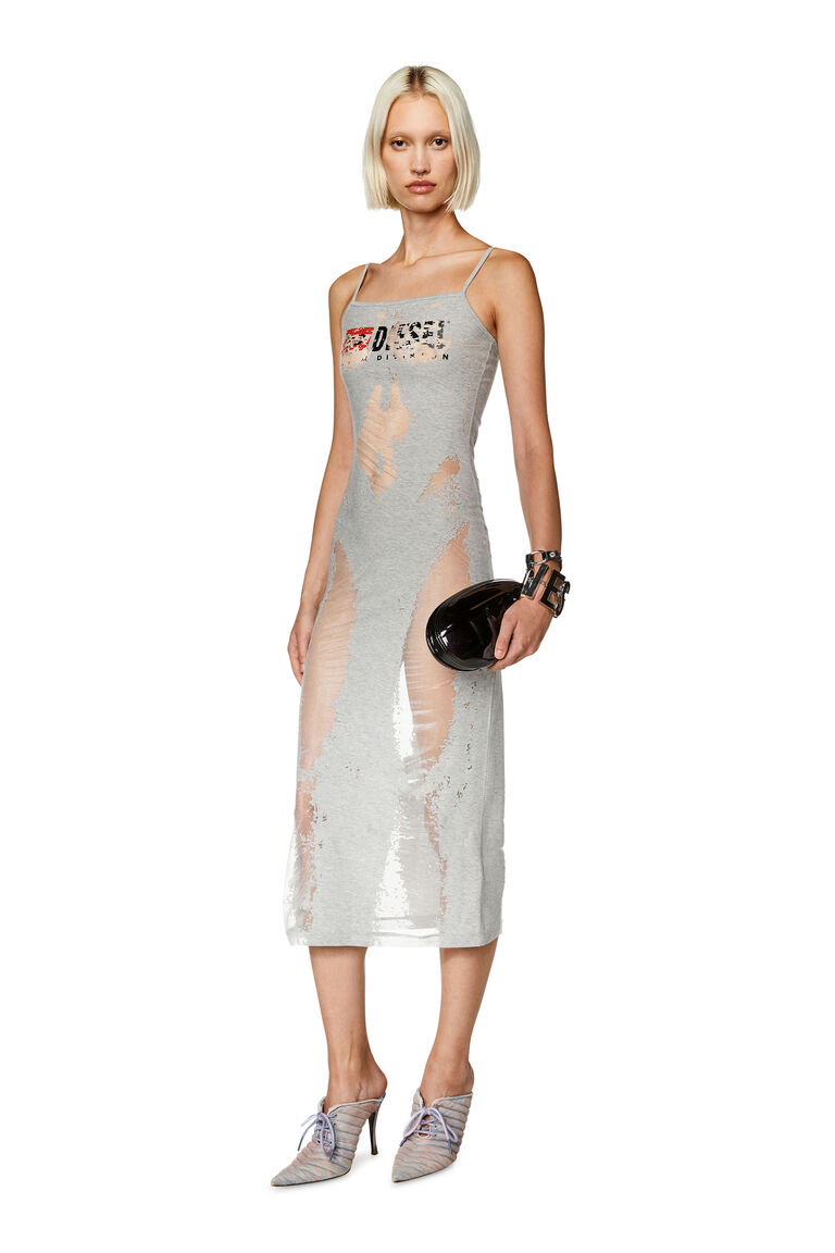 Women's Jersey dress with see-through effect | D-HOPER-DEVO Diesel A121090SHAY