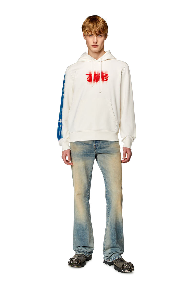 Men's Hoodie with blurry Diesel prints | S-GINN-HOOD-N Diesel A122730GEAD