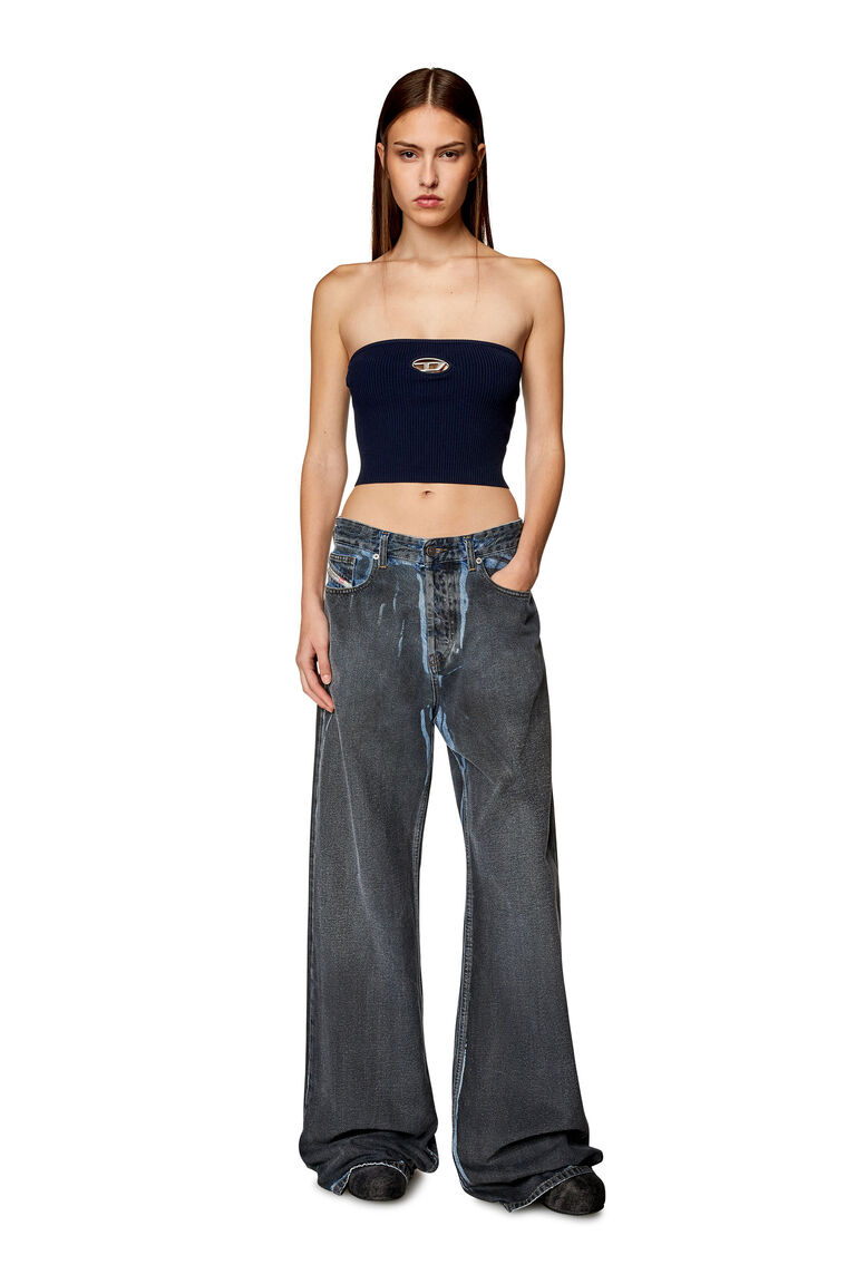 Women's Tube top with logo plaque | M-CLARKSVILLEX Diesel A130190DLAX