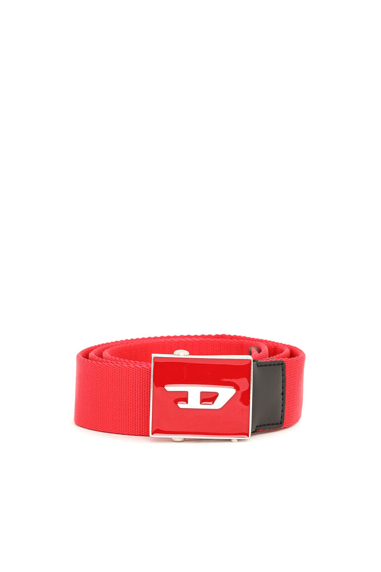 B-PLAKUE: Webbing belt with enamel logo buckle | Diesel X08501P4292