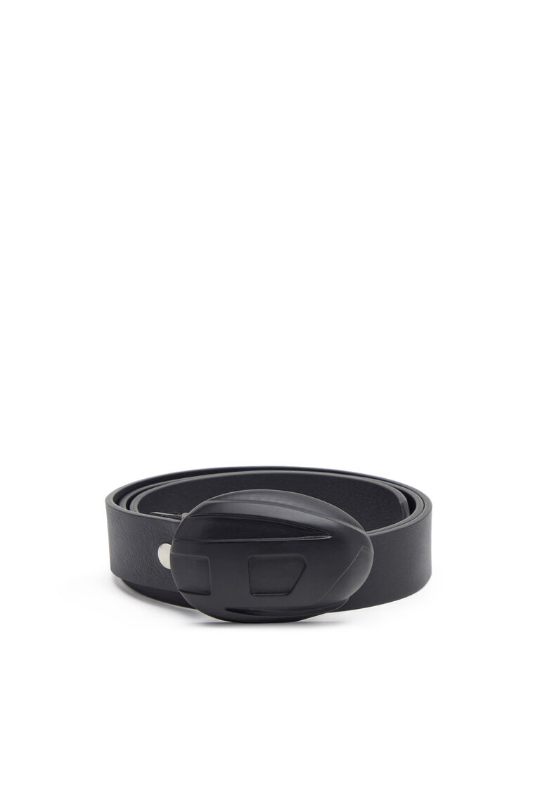 B-1DR-POD Man: Leather belt with oval D buckle | Diesel X09440PR227