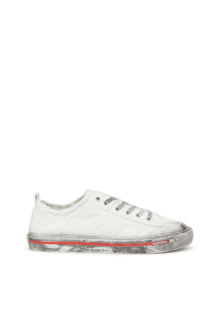 Women's S-Athos Low W - Low-top sneakers in frayed denim | S-ATHOS LOW W Diesel Y02881P5600