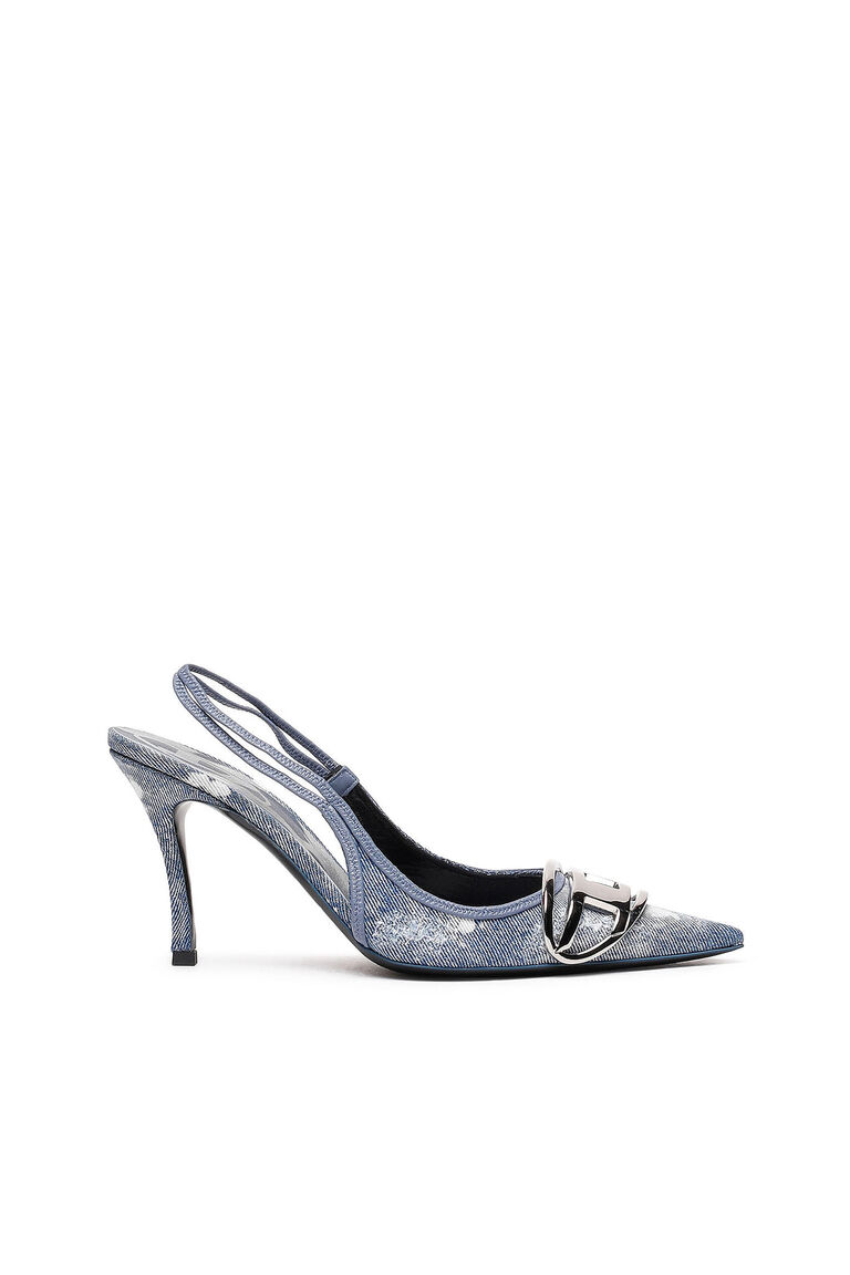 D-VENUS SB Woman: Slingback pumps in distressed denim | Diesel Y02985PS288