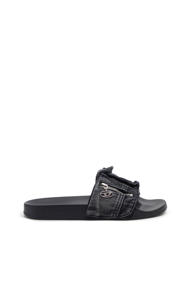 SA-MAYEMI PK Man: Denim pool slides with utility pockets | Diesel Y03201P5574